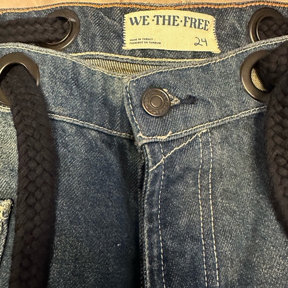 Free People Moxie Barrel Cerulean Blue RARE COLORWAY Hot Trend Size 24 see 📏 - Picture 2 of 16